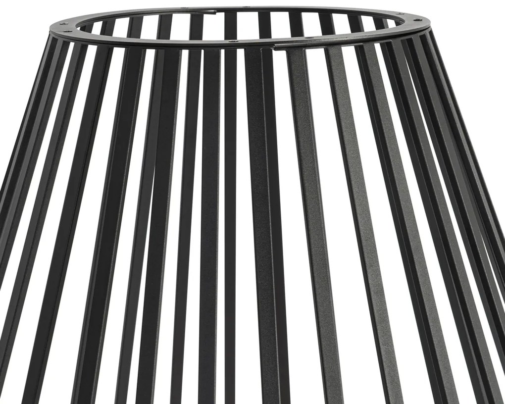 Designerska lampa podłogowa czarna z opalinem 110 cm - AngelaDesignerski Oswietlenie wewnetrzne