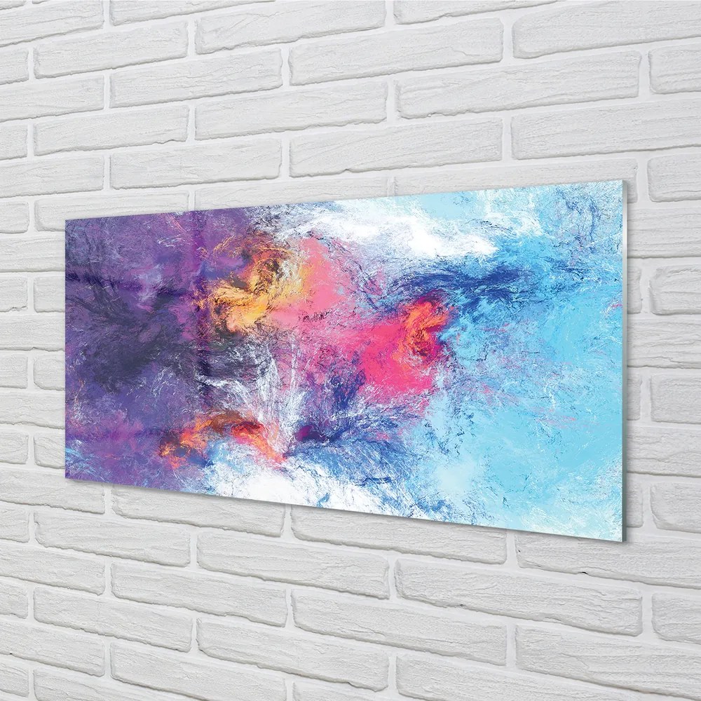 Panel nad Blat Kuchenny Kolorowe Mazy na Płótnie