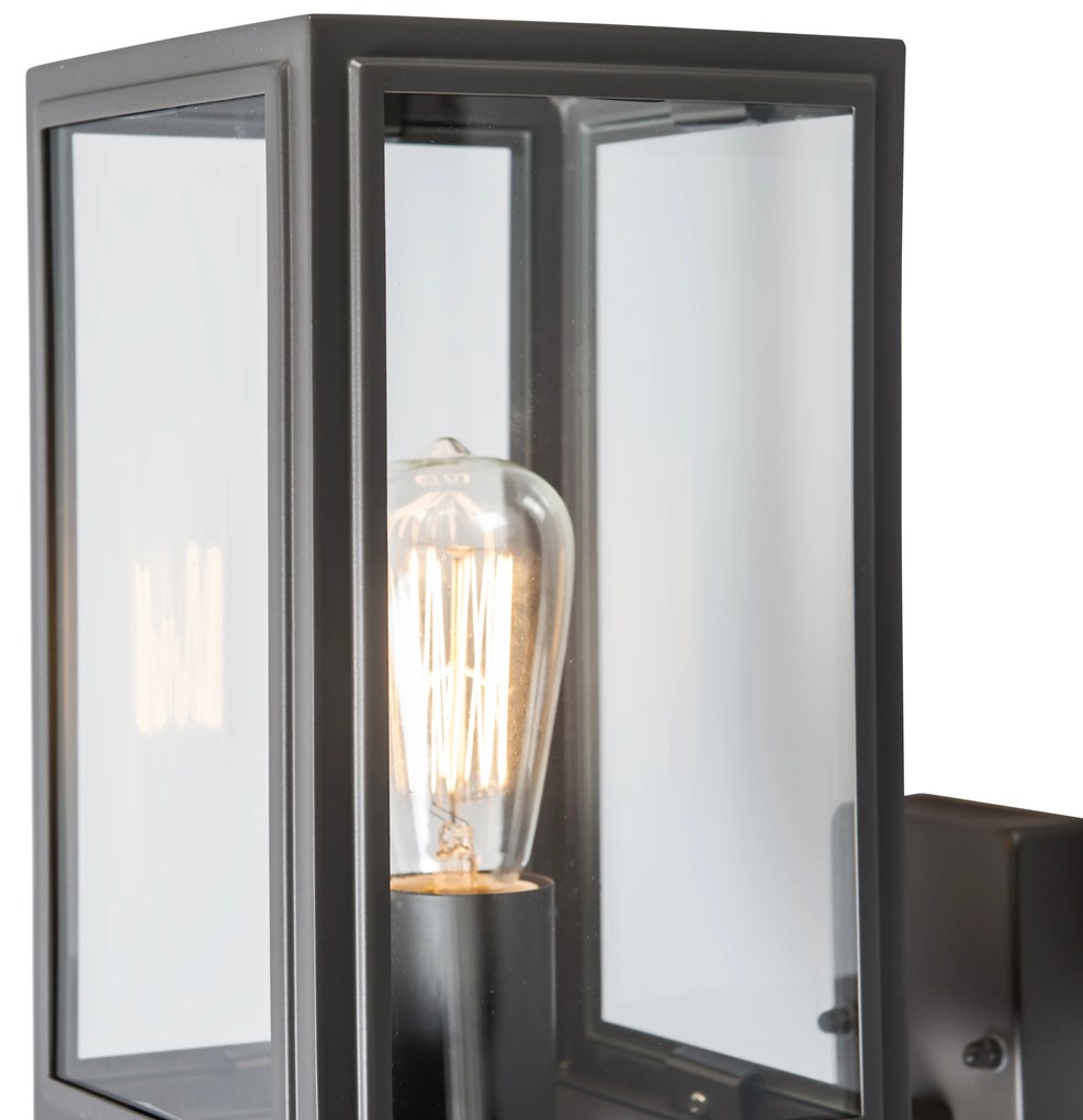 Zewnetrzna Industrialna lampa ścienna szara IP44 - Sutton Up Rustykalny / Vintage Oswietlenie zewnetrzne