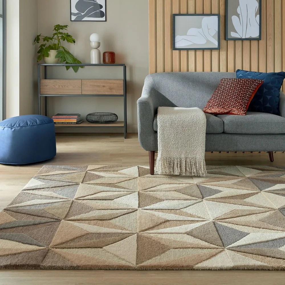 Beżowy wełniany dywan 120x170 cm Reverie – Flair Rugs