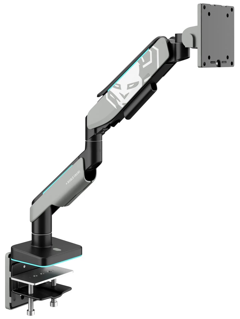 Uchwyt na monitor 49 cali, szaro-czarny LED RGB X-ARM