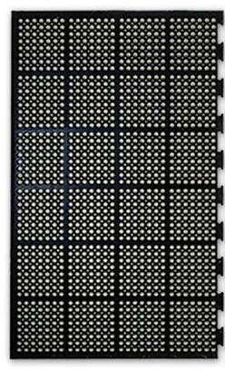 Mata gumowa przemysłowa, antyzmęczeniowa, 90 x 150 cm, czarna