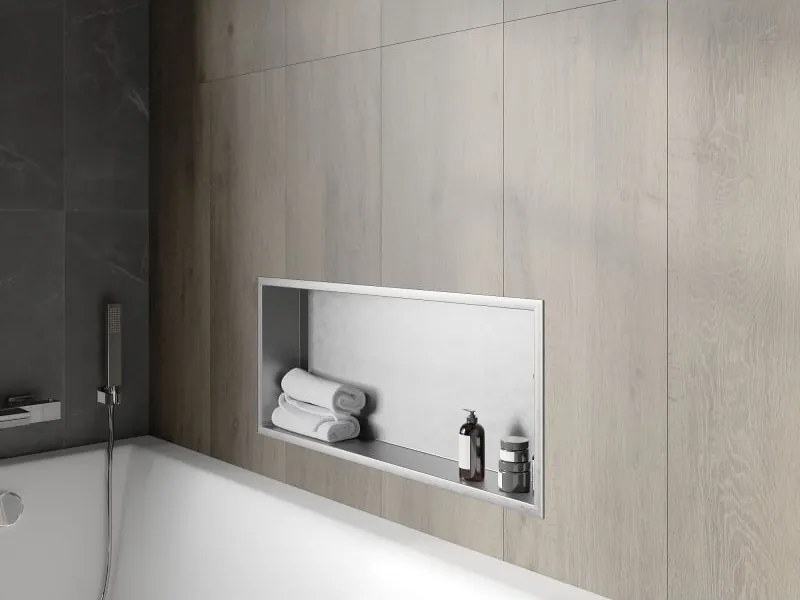 Mexen X-Wall-R półka wnękowa z kołnierzem 75 x 30 cm, inox - 1910753010