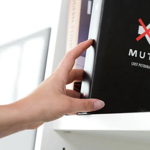 Wysoki regał do biura Prima 5 biały