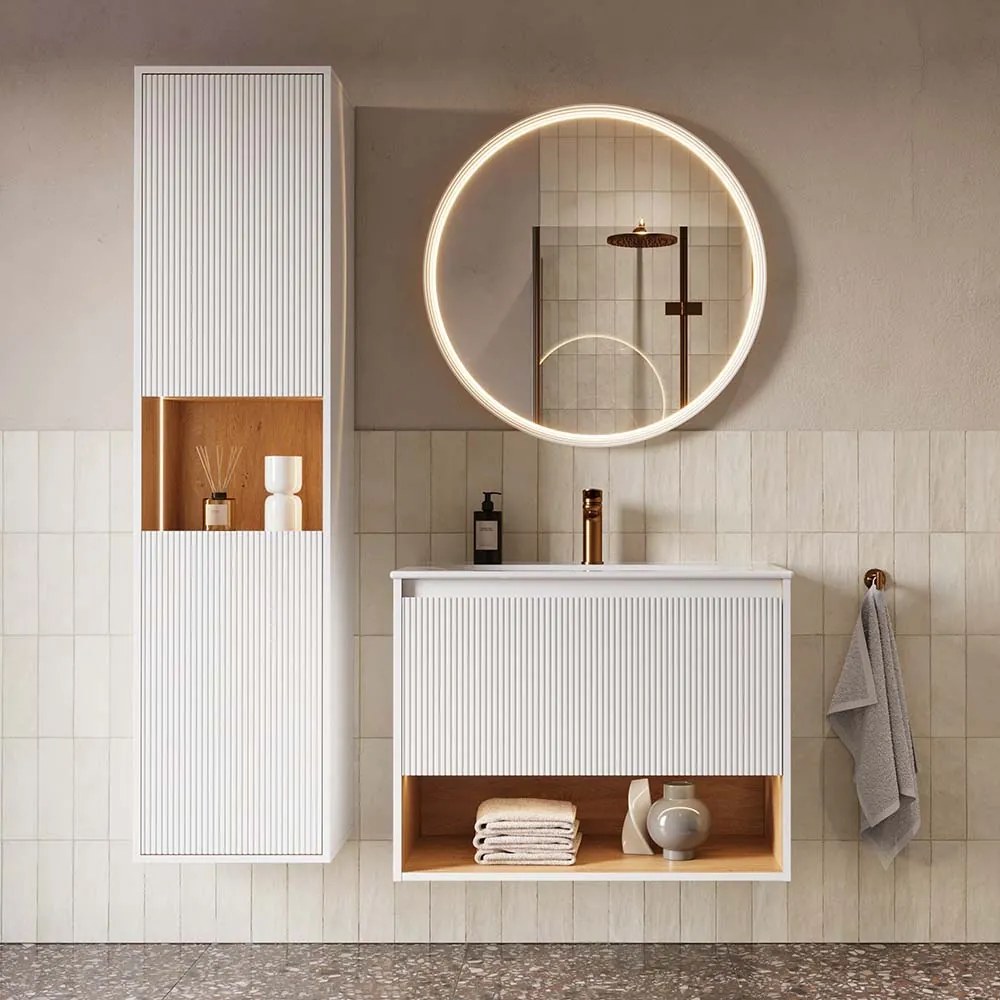 Zestaw mebli łazienkowych BELDIVO 80 cm z umywalką ceramiczną
