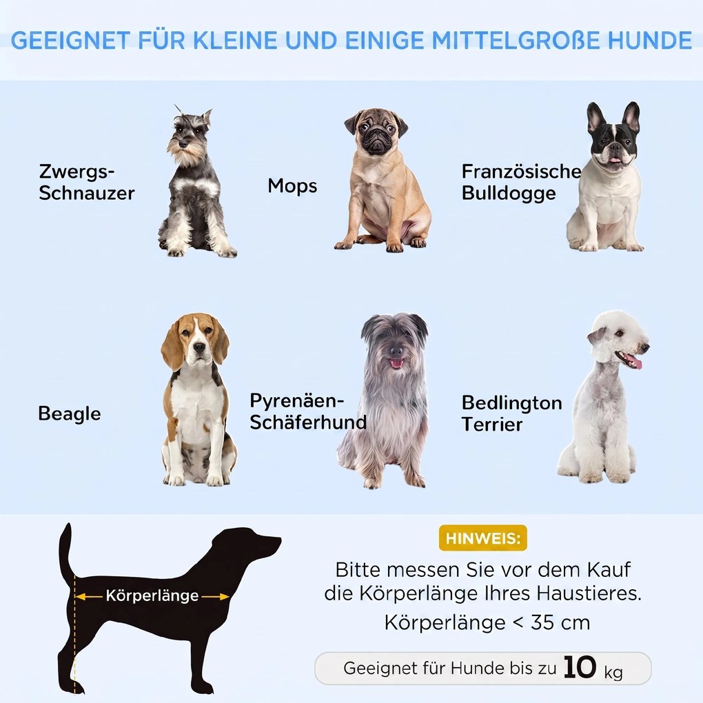 PawHut Sofa dla psa legowisko z weluru holenderskiego z oparciem, drewniane nóżki, poduszka Niebieski | Aosom PL