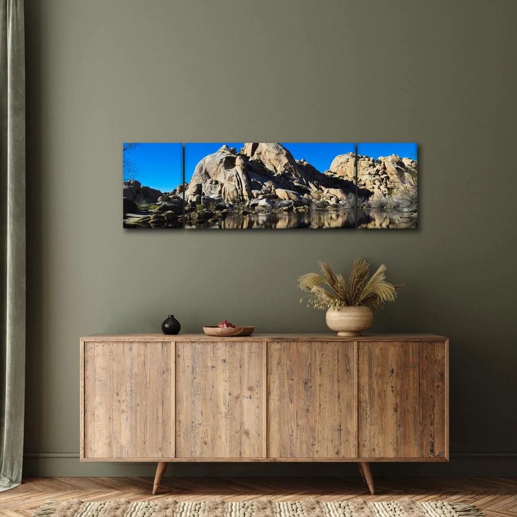 Obraz odbicia skał (170x50 cm)