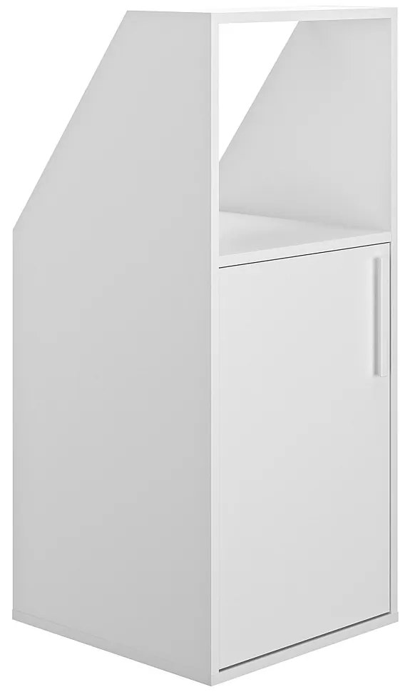 Szafa ze skosem 1-drzwiowa z 1 wnęką - Biały - ADEZIO