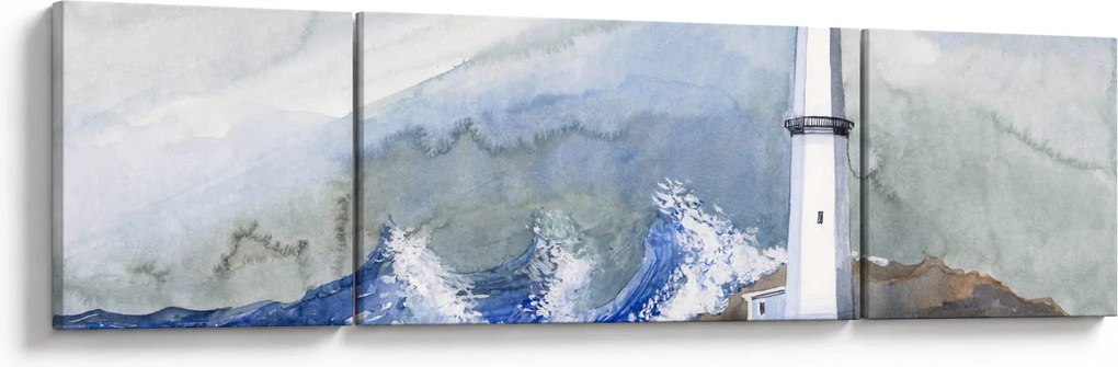 Obraz malowania latarni morskiej (170x50 cm)