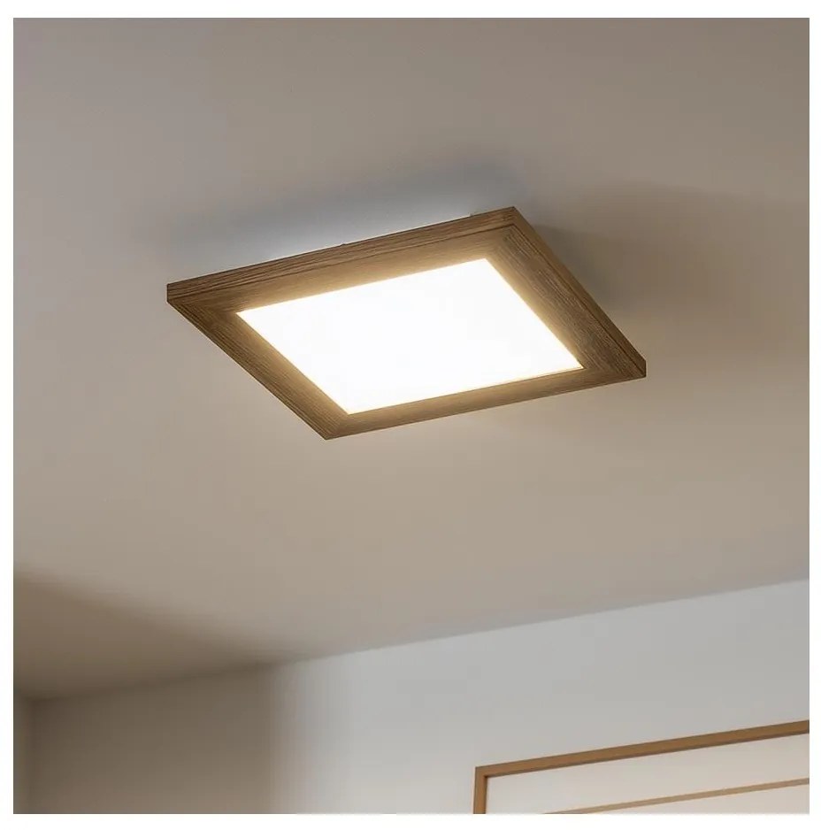Brilagi - Ściemnialne oświetlenie LED SLIMFRAME WOOD LED/25W/230V 34x34 cm + pilot