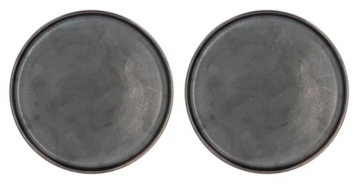 Czarne talerzyki deserowe w zestawie 2 szt. ø 20,8 cm Fjord - Villa Collection