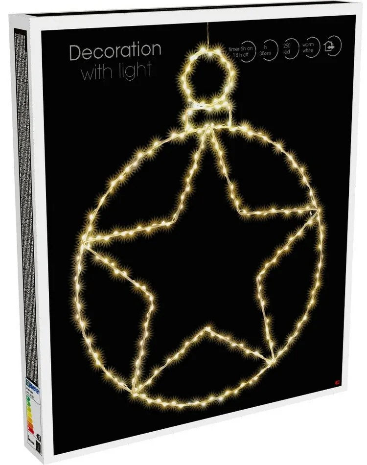 Wisząca dekoracja świąteczna LED Kerstball Star 236 LED, 48 cm