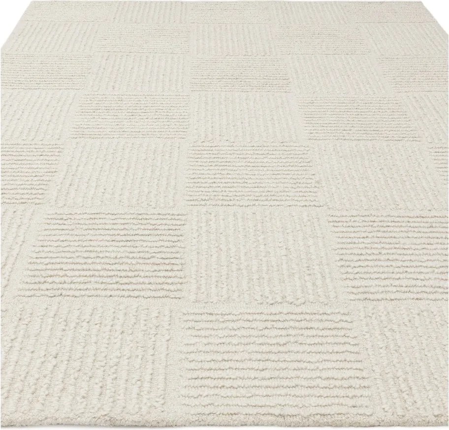 Wełniany dywan tkany ręcznie w kolorze kości słoniowej 160x230 cm Zennith Grid – Asiatic Carpets