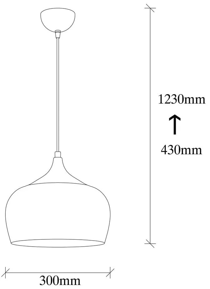 Lampa wisząca w kolorze złota z metalowym kloszem ø 30 cm Berceste – Opviq lights