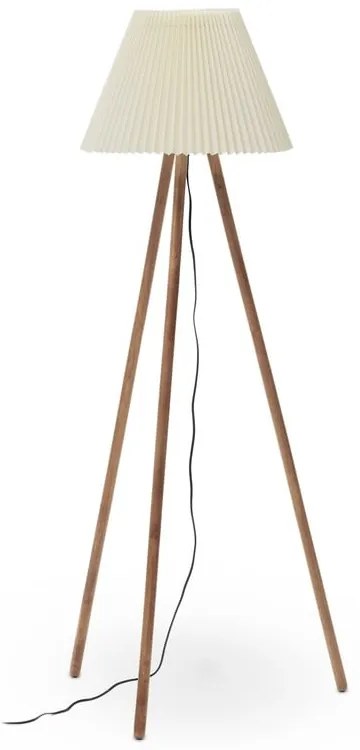 Naturalna lampa stojąca z tekstylnym kloszem (wysokość 149 cm) Benicarlo – Kave Home