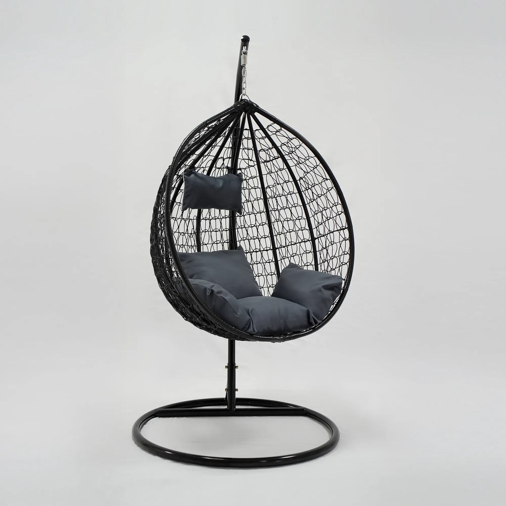 Fotel wiszący kokon Marius czarny PATIO