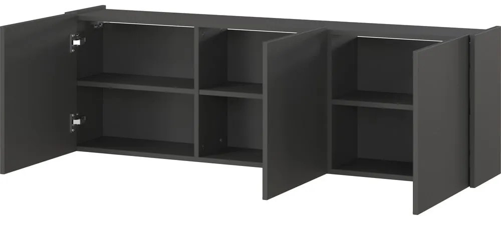 Antracytowa szafka pod TV 138x45 cm Piana – Germania