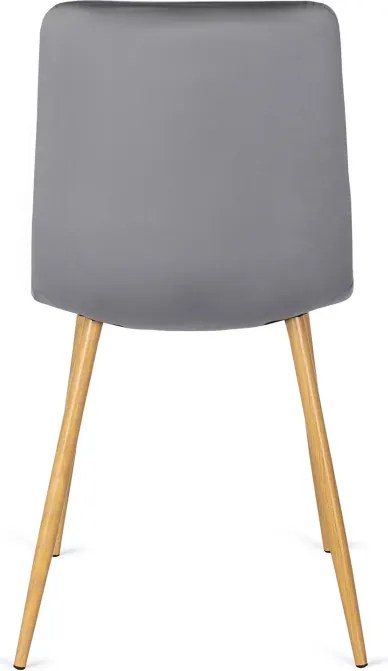 Zestaw Stół Okrągły Rozkładany HARRY 102-142 cm Dąb Artisan i 4 Krzesła FREDY Szare