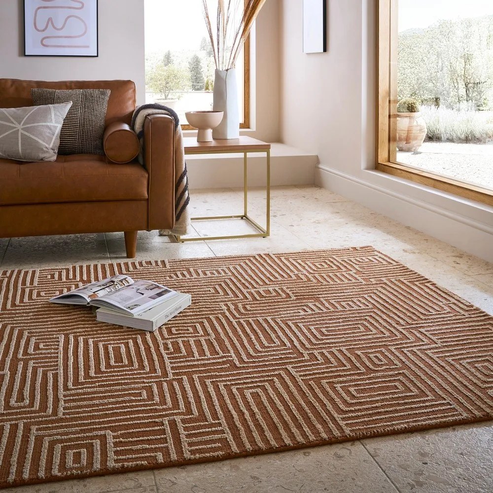 Dywan w kolorze terakoty 160x230 cm Kylo – Flair Rugs