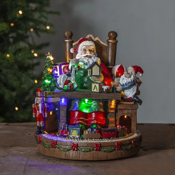 Kolorowa pozytywka świąteczna ze Świętym Mikołajem