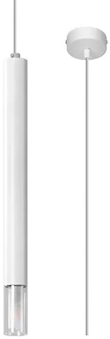 Biała punktowa lampa wisząca tuba - 6X S159 F4-C99
