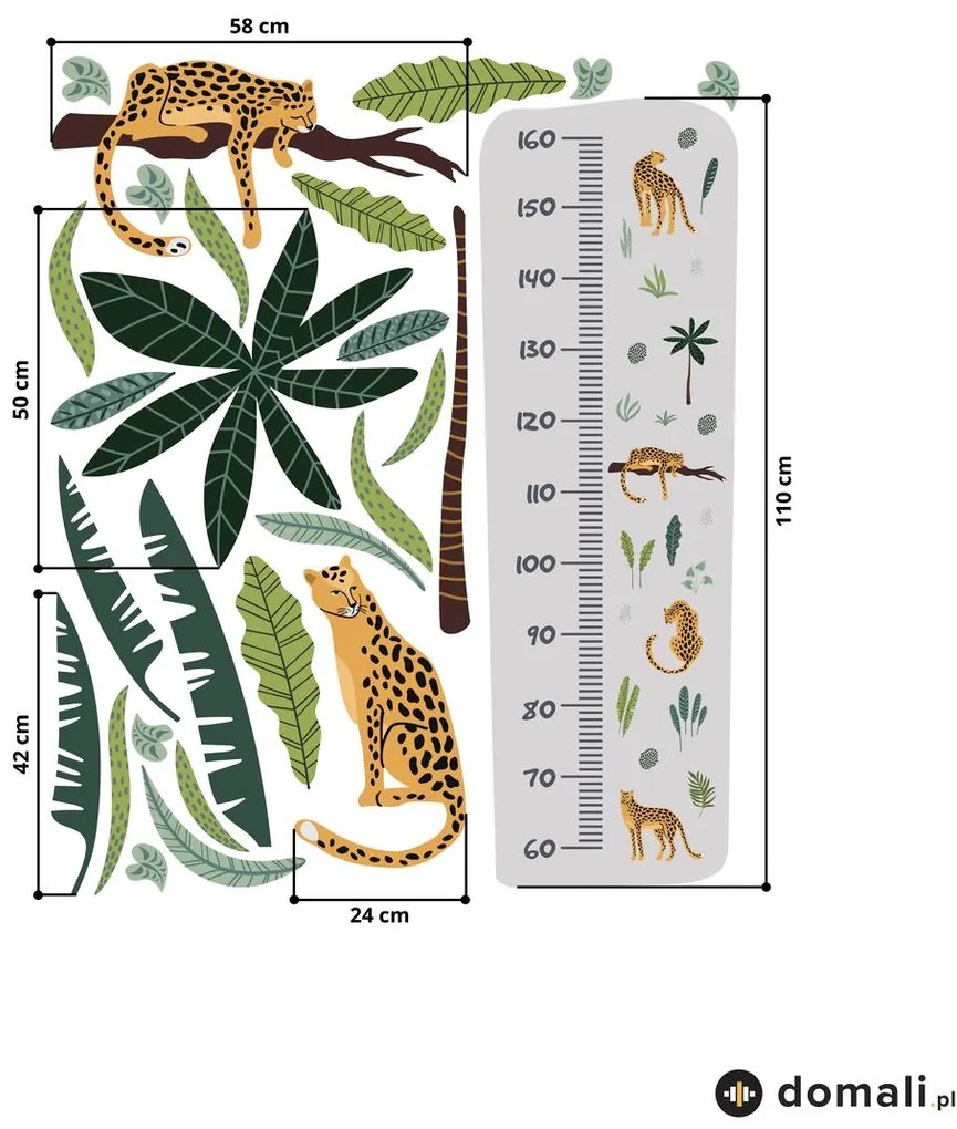 Naklejki na ścianę - Metr - Dżungla