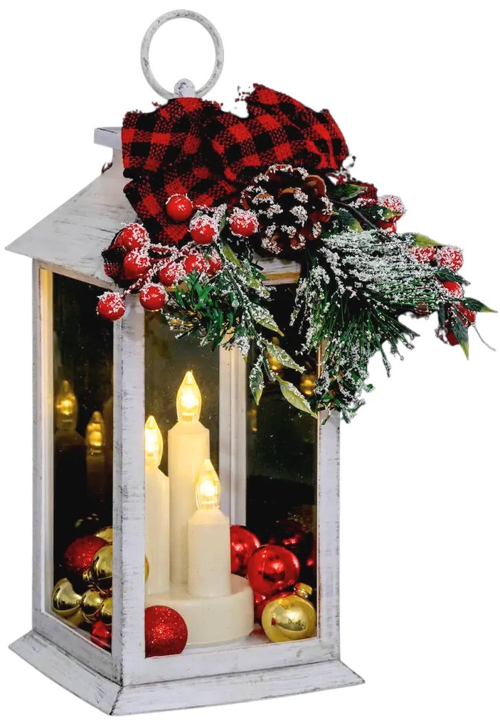 Stroik LED, lampion ze świecami, wys. 29 cm