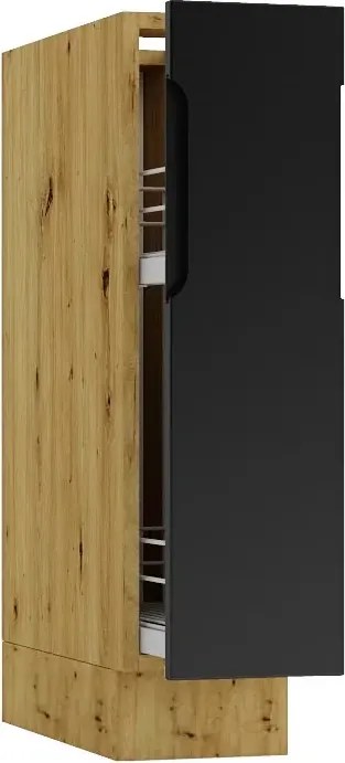 Szafka cargo 20 cm dąb artisan + czarny T1-T79