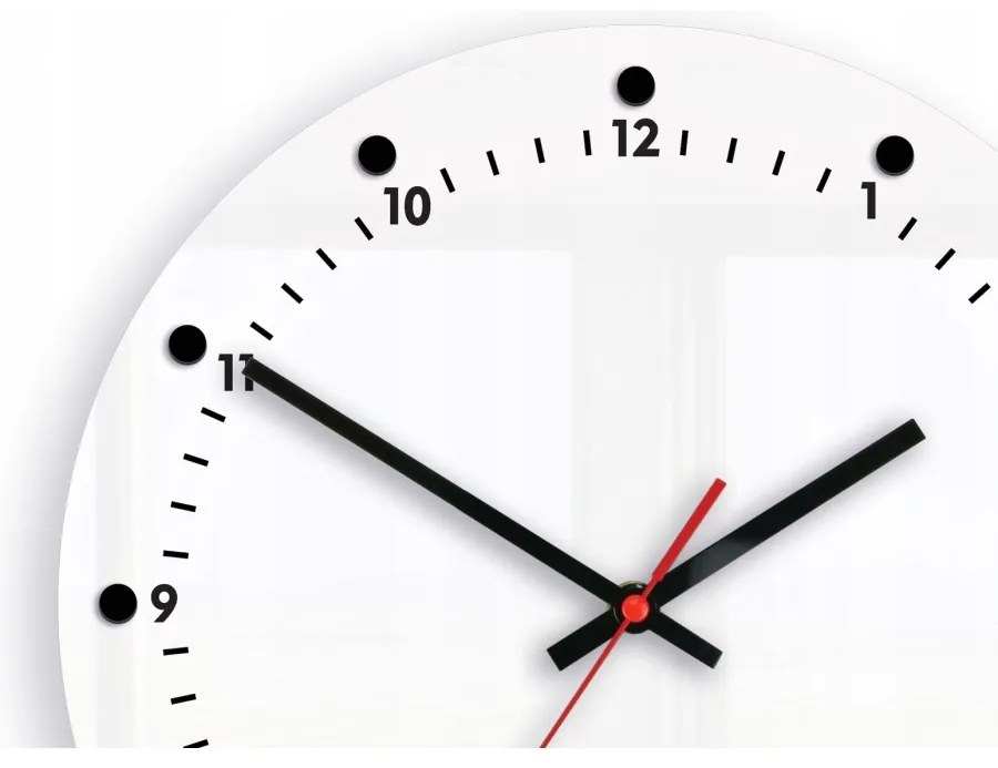 Zegar ścienny okrągły klasyczny z cichym mechanizmem na ścianę akrylowy