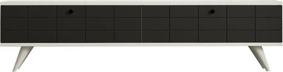 Stolik pod telewizor Alberi White and Anthracite