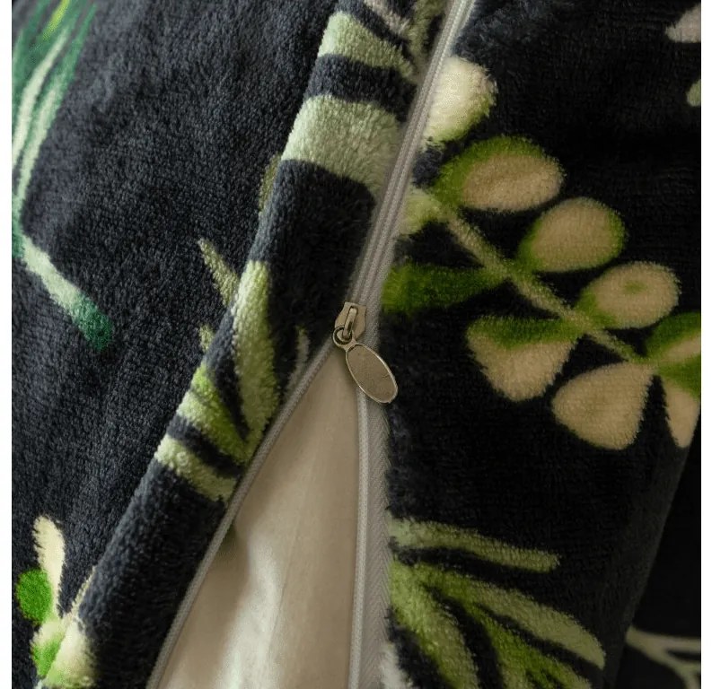 PrzytulneMieszkanie.pl PrzytulneMieszkanie.pl Pościel z mikropluszu ZELNOIR czarna Rozmiar pościeli: 70 x 90 cm | 140 x 200 cm