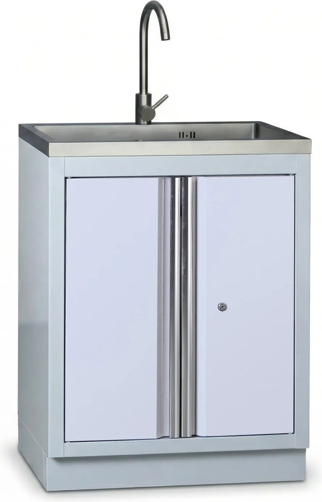 Szafka warsztatowa z zlewem G2, szara