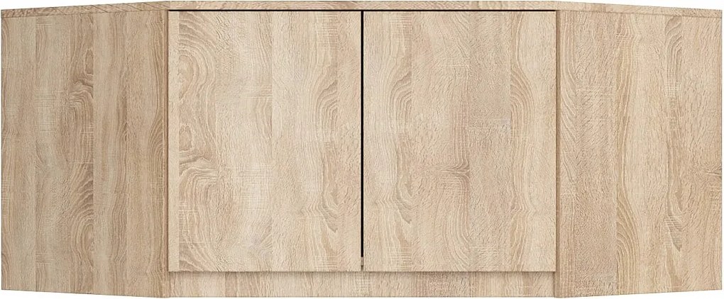 Nadstawka na szafę AKORD S100 Dąb Sonoma 100 cm 2 drzwi kolor Dąb Sonoma mat 3 półki 100x50x55 cm