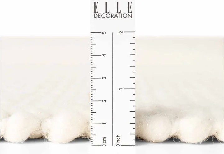 Kremowy wełniany okrągły dywan tkany ręcznie ø 160 cm Lyon Beans – Elle Decoration