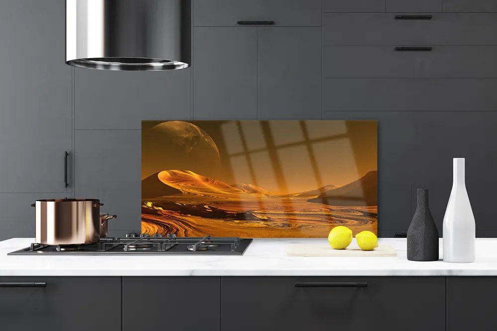 Szkło do Kuchni na Ścianę Gwieździste Niebo Nad Pustynią