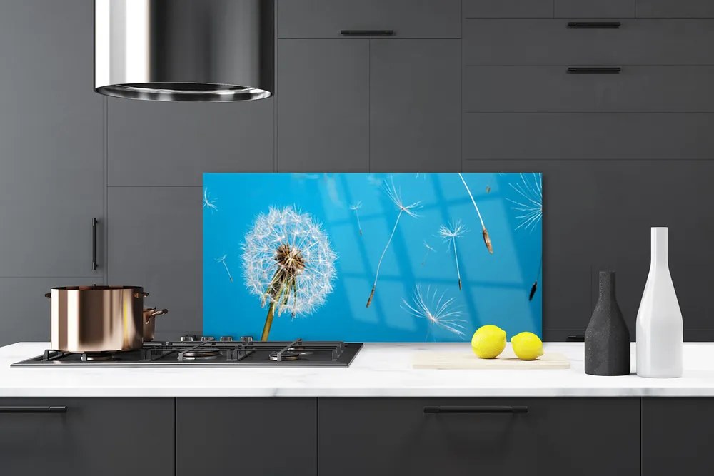 Szkło do Kuchni na Ścianę Ulotność Polnych Dmuchawców