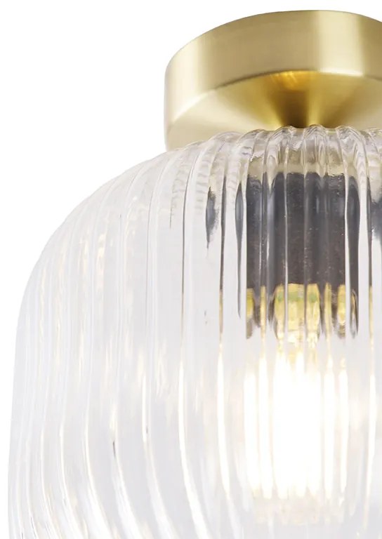 Lampa sufitowa w stylu art deco mosiądz - Karel ArtDeco Oswietlenie wewnetrzne