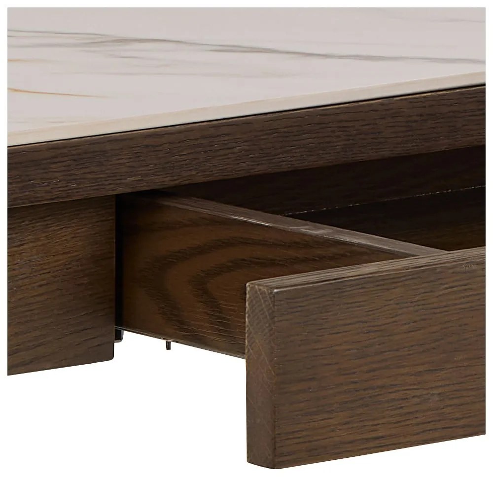 Beżowo-ciemnobrązowa konsola z ceramicznym blatem 40x100 cm Southampton – Actona
