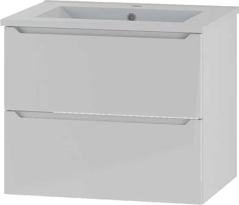 Biały Zestaw do Łazienki 60cm Szafka z Umywalką Etna