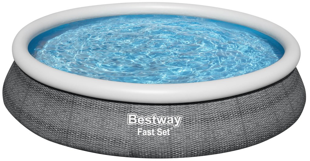 Basen rozporowy Fast Set szary 457 x 84 cm 9677 l BESTWAY