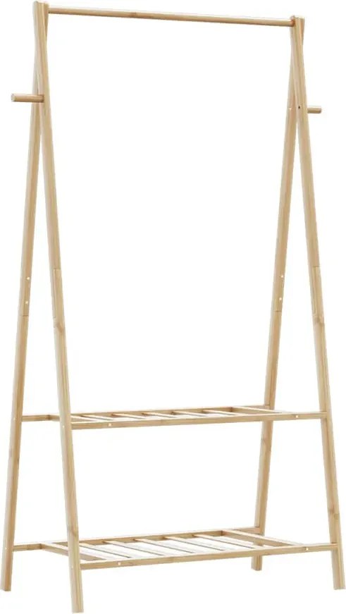 Wieszak na ubrania z 2 półkami 96cm L0-A41