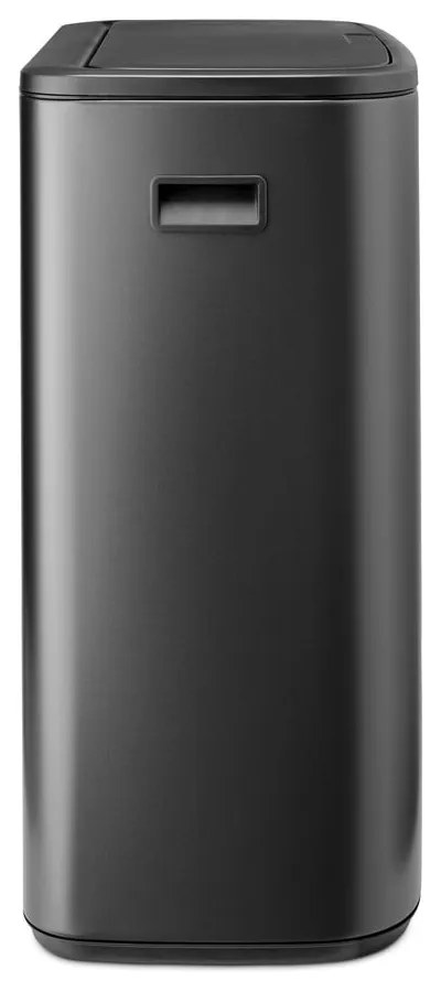 Ciemnoszary stalowy kosz na śmieci otwierany na dotyk 60 l Bo Touch Bin – Brabantia