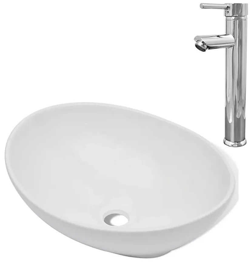 Komplet umywalki nablatowej z baterią F8-T14