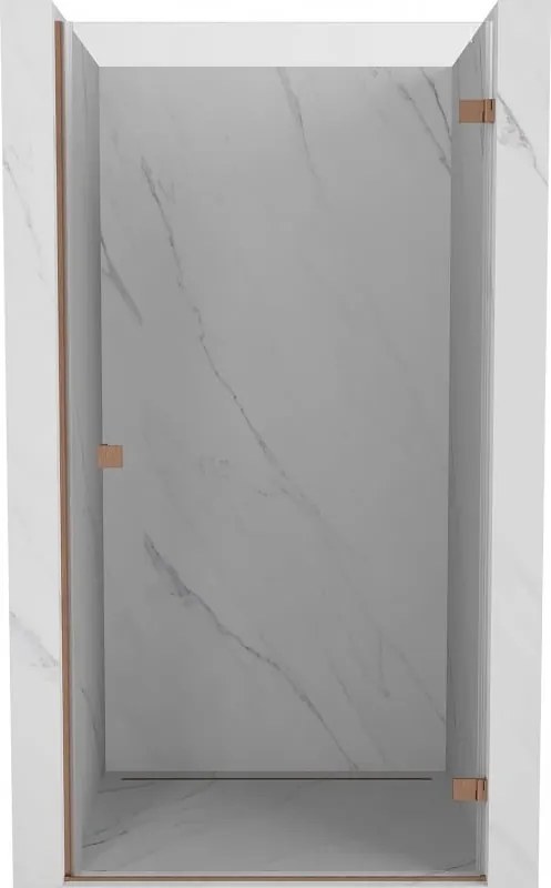 Mexen Lunar-B drzwi prysznicowe uchylne prawe 50 cm, transparent, miedź szczotkowana - 832-050-000-65-00-P