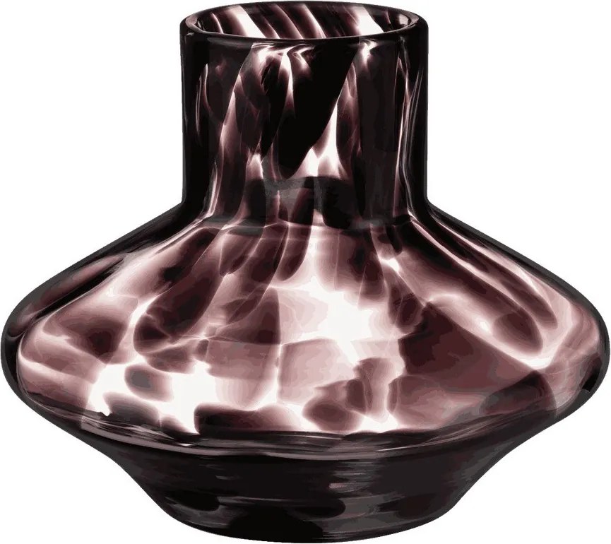 Brązowy szklany ręcznie wykonany wazon (wysokość 28 cm) Glom – noo.ma