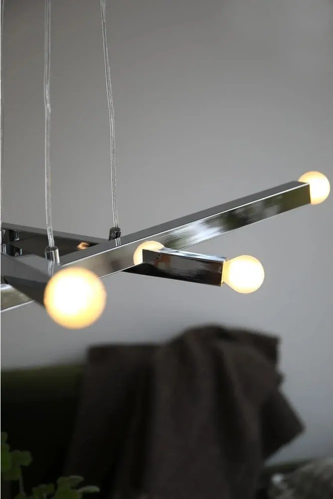 Metalowa lampa wisząca w kolorze srebra Stack – Markslöjd