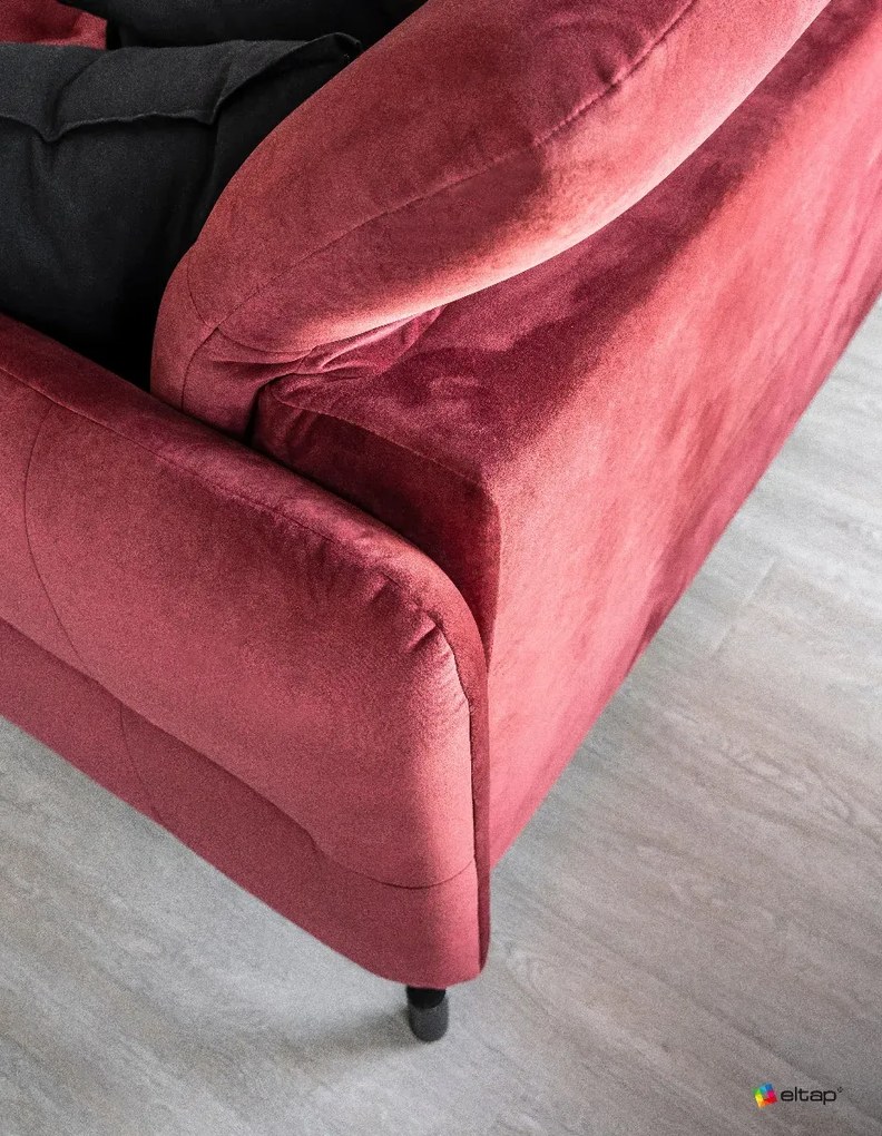 Narożnik z funkcją spania LORELLE VELVET szary prawy ELTAP