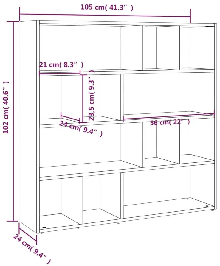 Biały otwarty regał na książki A7-T25