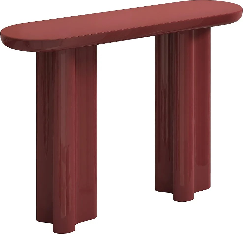 Konsola MDF - Bordowy lakierowana - LESONA