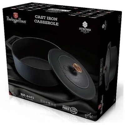 Berlinger Haus Garnel żeliwny z pokrywką Black Rose Collection, 20 cm